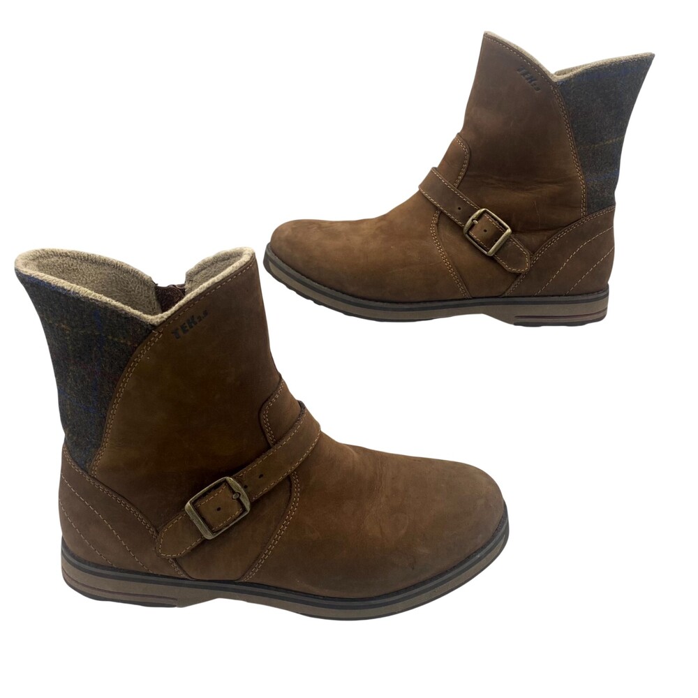 L.L.Bean Park Ridge 501865 Women's 7.5 M Boot Brown Leather Side Zip Ankle Boots